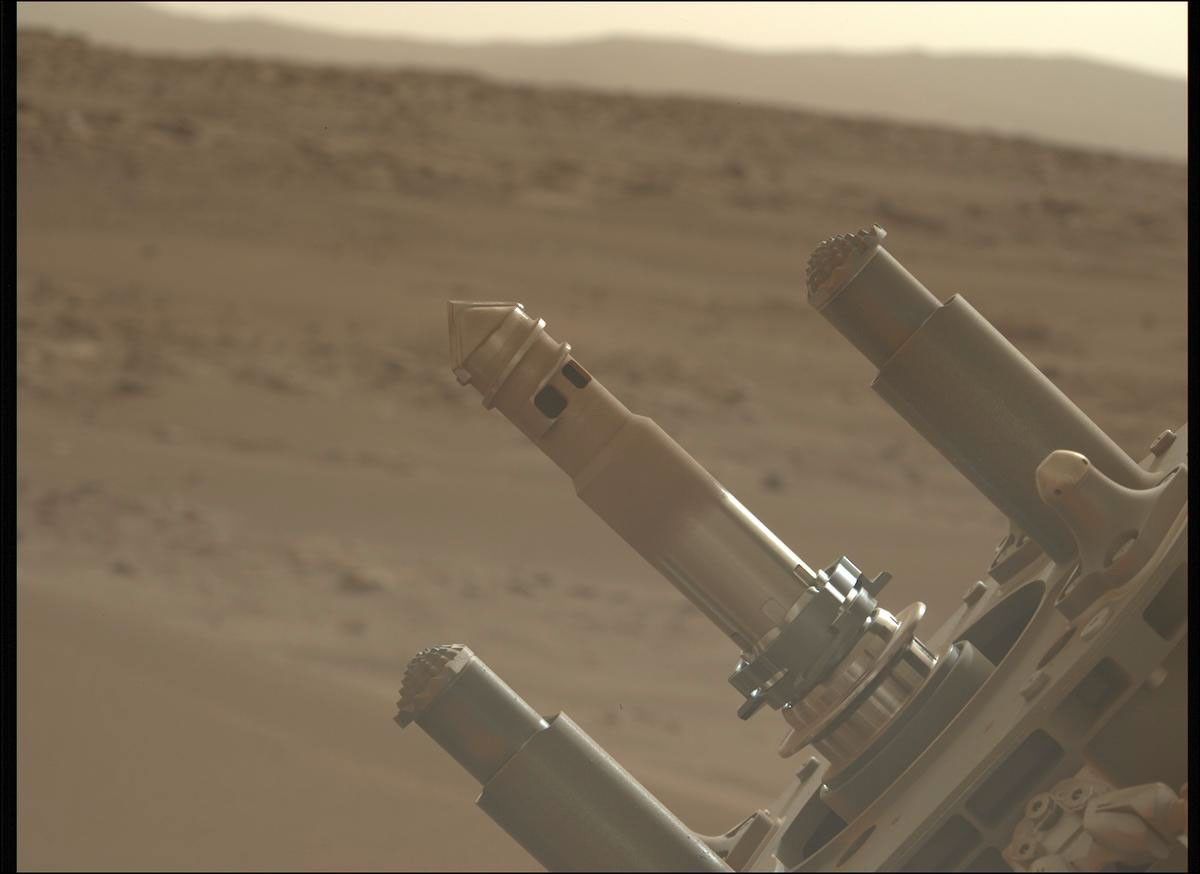NASA's Mars Perseverance rover acquired this image using its Left Mastcam-Z camera. Mastcam-Z is a pair of cameras located high on the rover's mast.