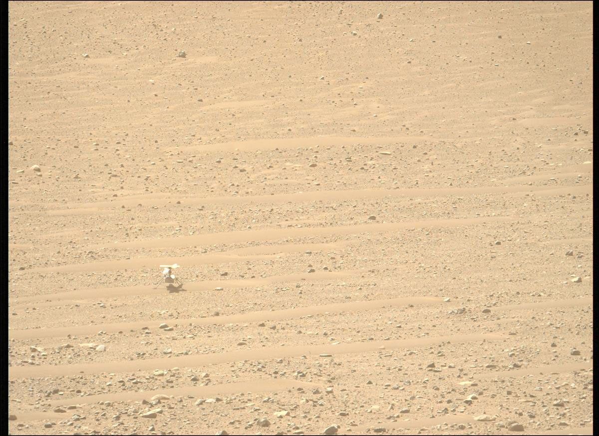 NASA's Mars Perseverance rover acquired this image using its Left Mastcam-Z camera. Mastcam-Z is a pair of cameras located high on the rover's mast.