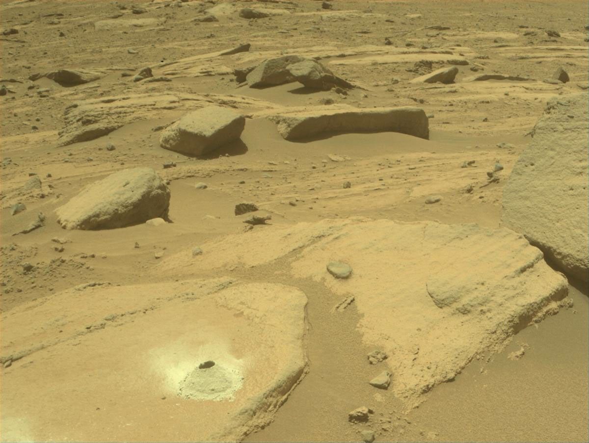 NASA's Mars Perseverance rover acquired this image of the area in front of it using its onboard Front Right Hazard Avoidance Camera A.