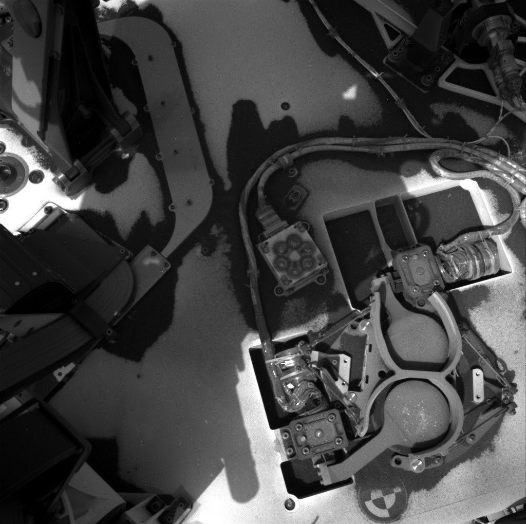 Close-up view of Curiosity rover