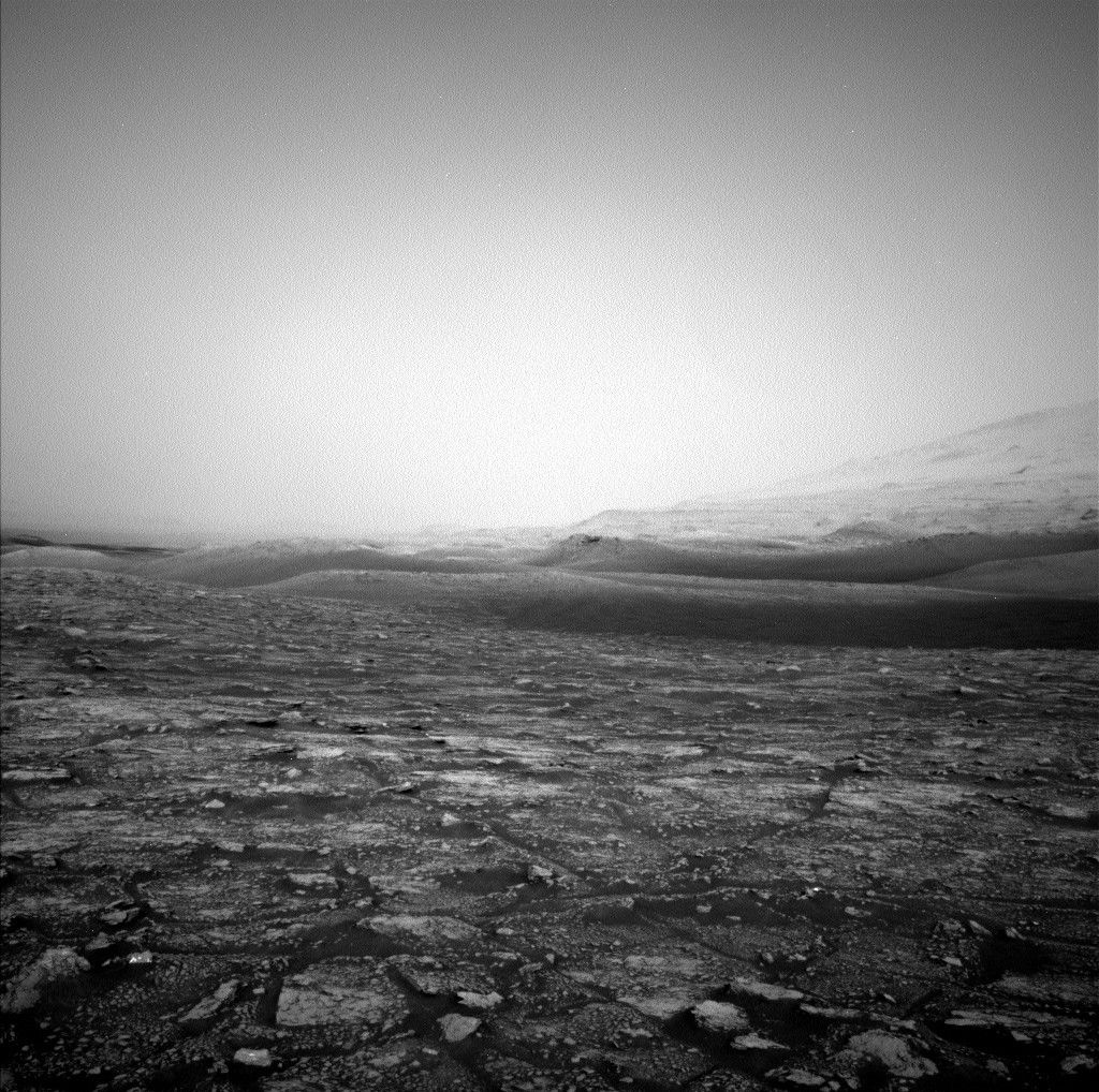 Black and white view of Mars
