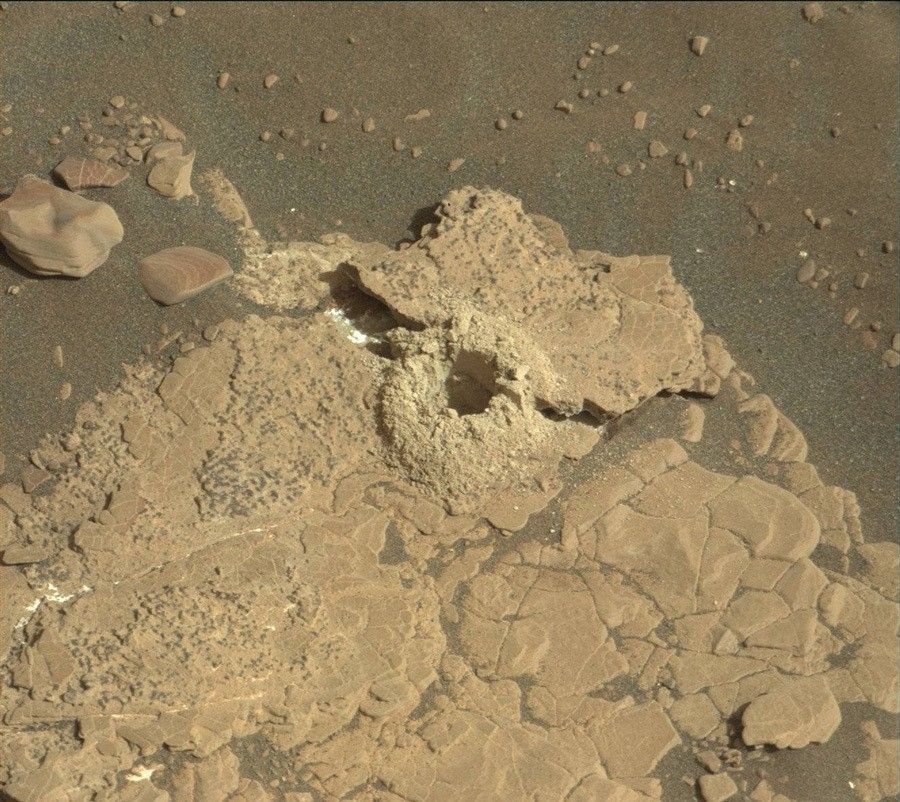 drill hole on Mars