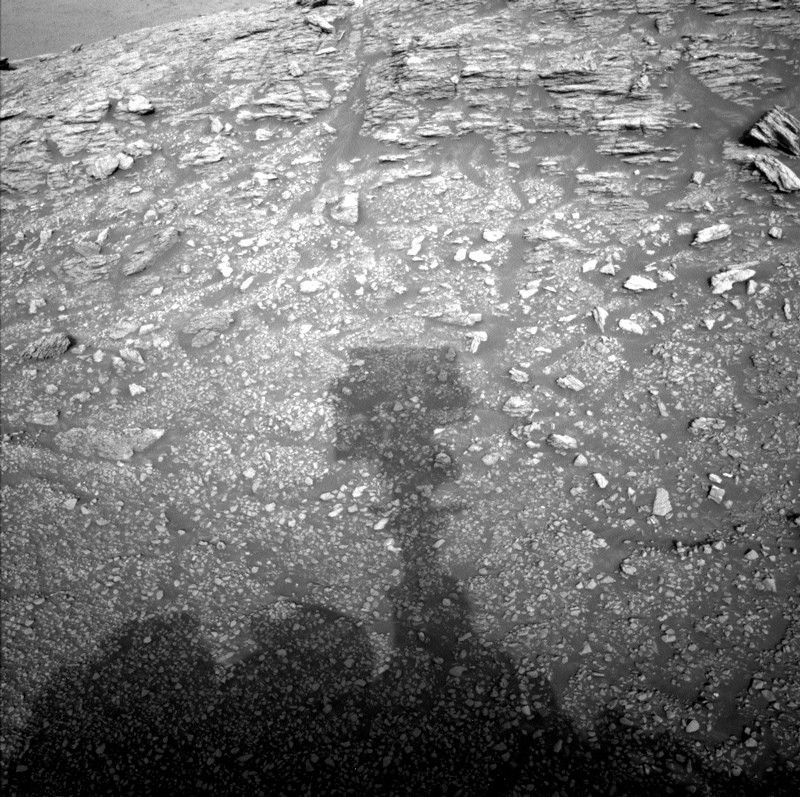Curiosity’s shadow on Mars