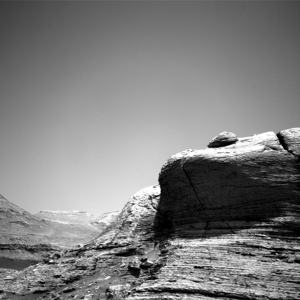 Mars with rock formations