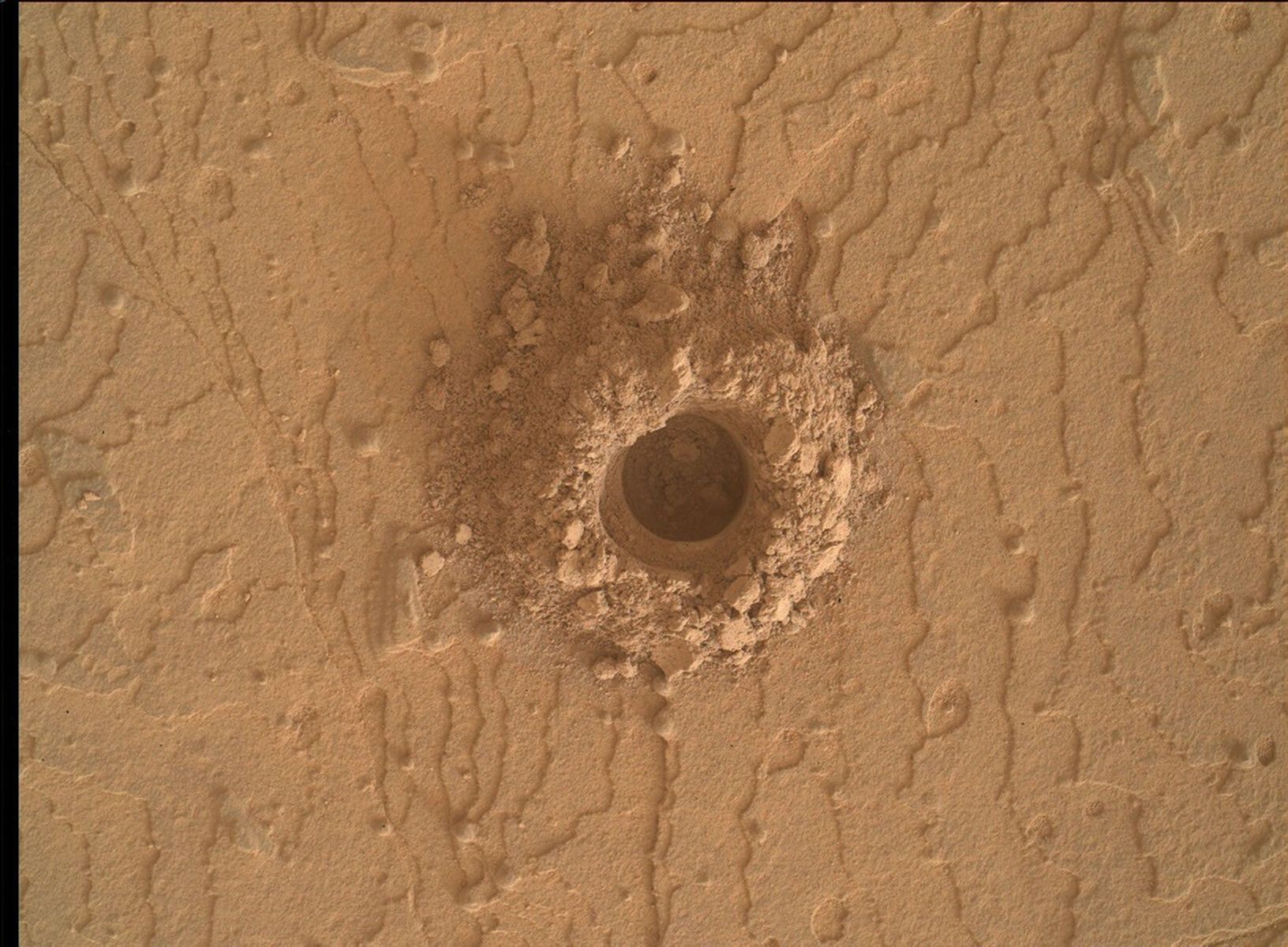 NASA's Mars rover Curiosity acquired this image using its Mars Hand Lens Imager (MAHLI), located on the turret at the end of the rover's robotic arm on Sol 3624.