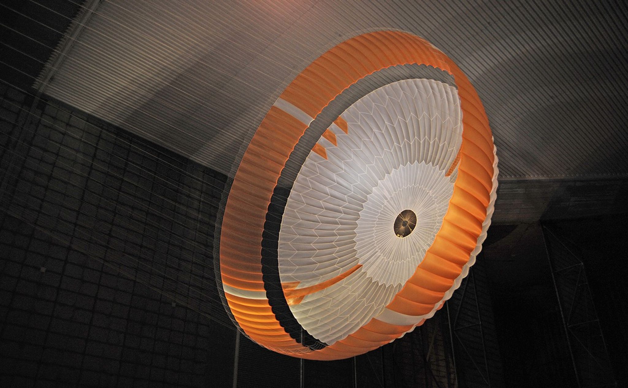 Open Parachute During Tests for Mars Science Laboratory