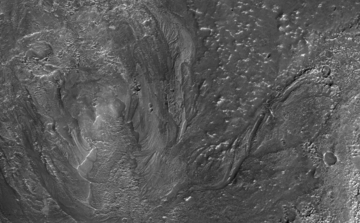 Channels from Hale Crater