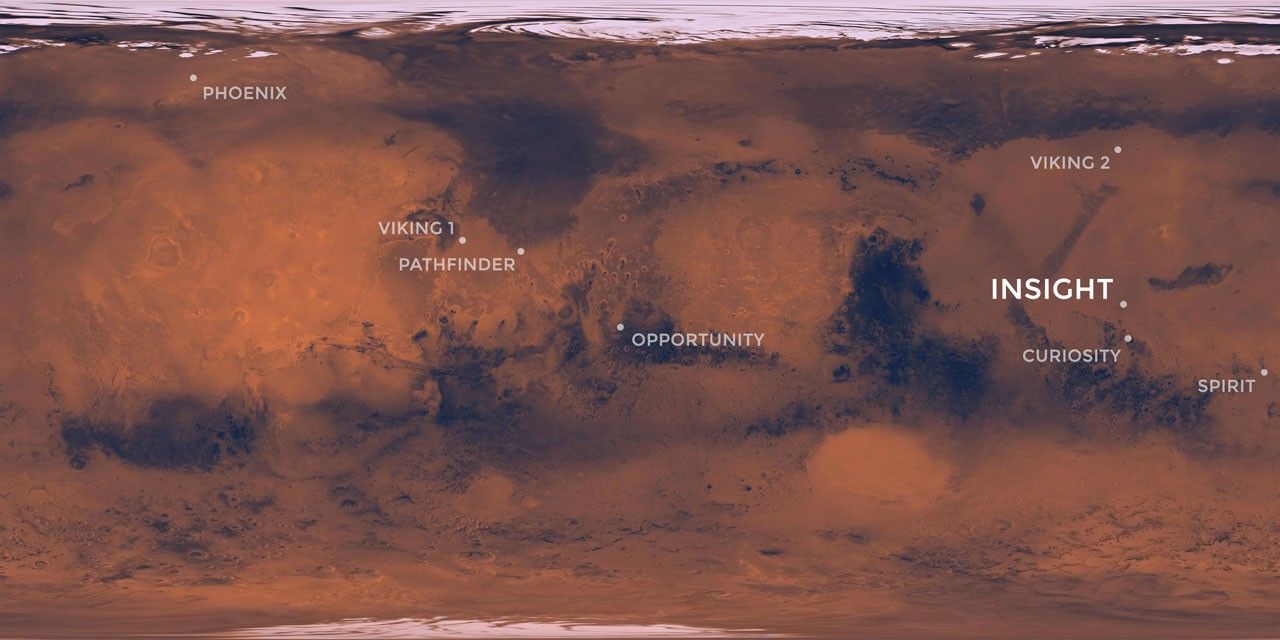 Elysium Planitia, a flat-smooth plain just north of the equator makes for the perfect location from which to study the deep Martian interior.