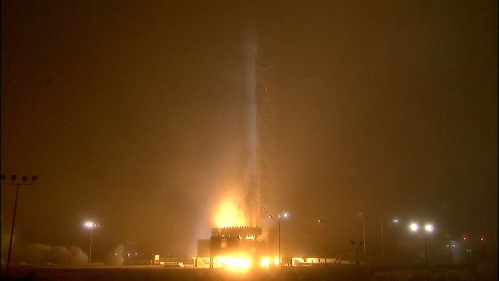 NASA’s Mars InSight lander lifts off from Vandenberg Air Force Base in Central California on May 5, 2018. Also on the Atlas V 401 rocket provided by United Launch Alliance is a technology demonstration called Mars Cube One (MarCO).