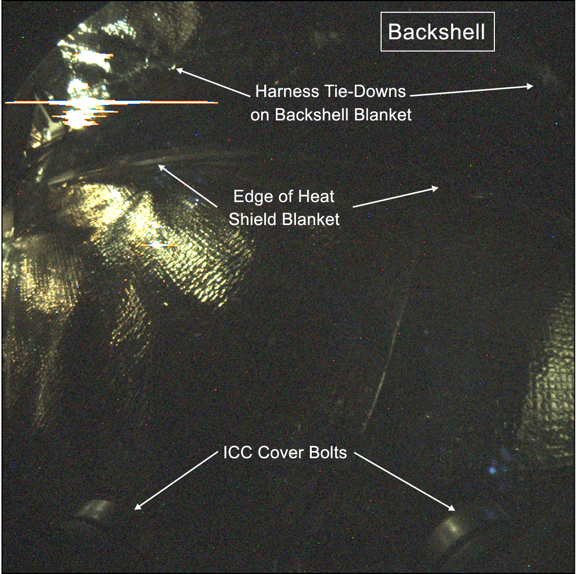This long-exposure image (24 seconds) was taken by Instrument Context Camera (ICC) of NASA’s InSight Mars lander.