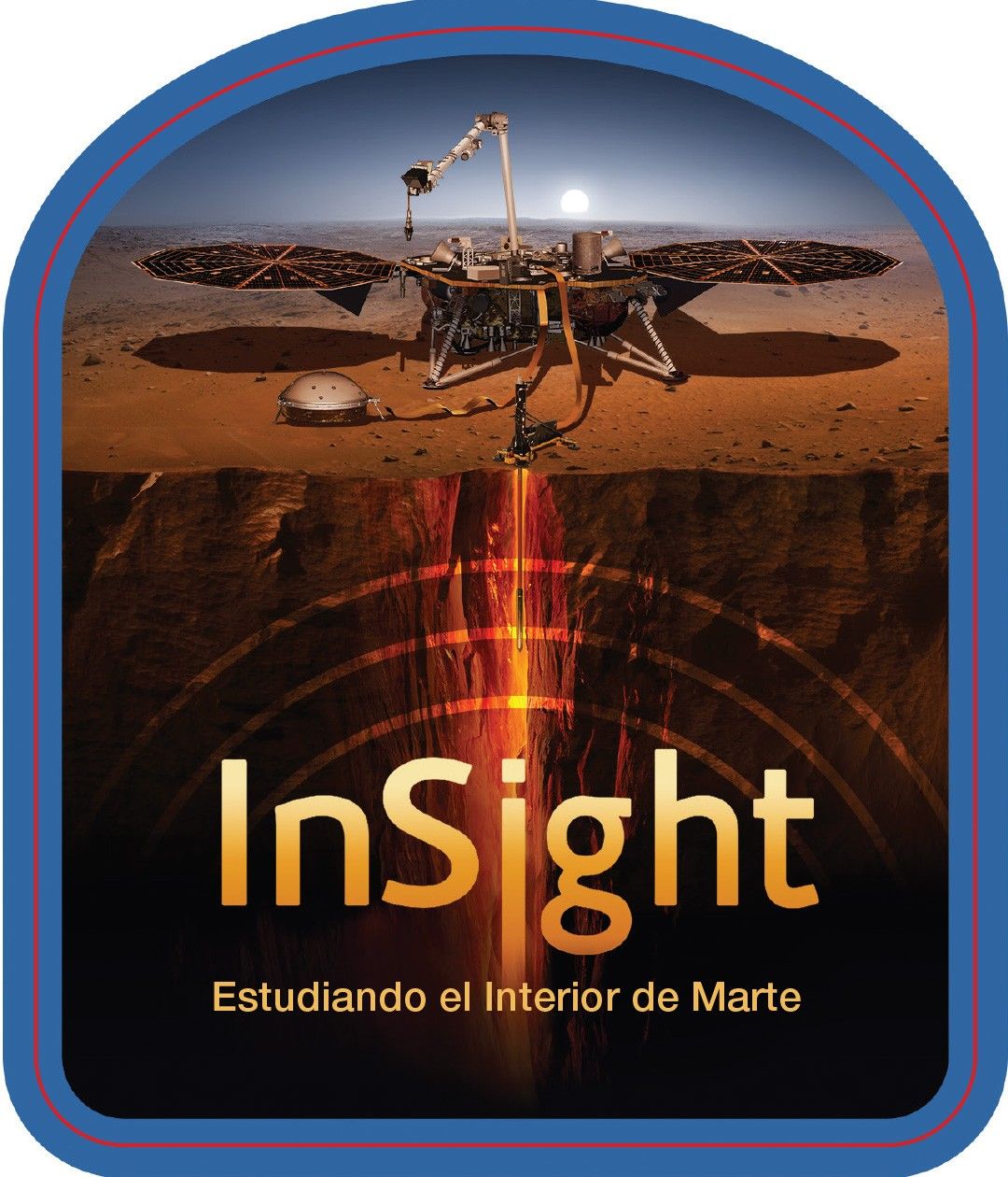 InSight sticker with Spanish translation