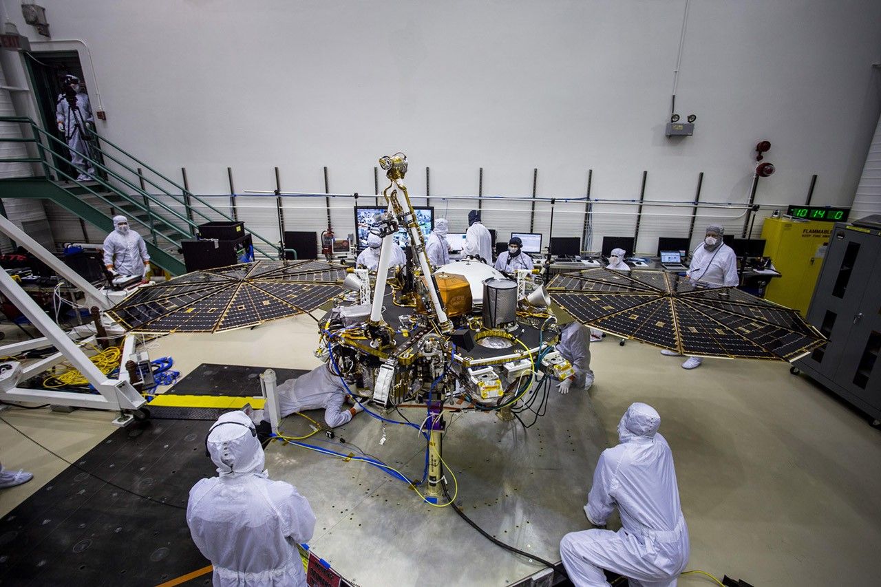 Pre-Launch Testing of InSight's Solar Arrays - NASA Science