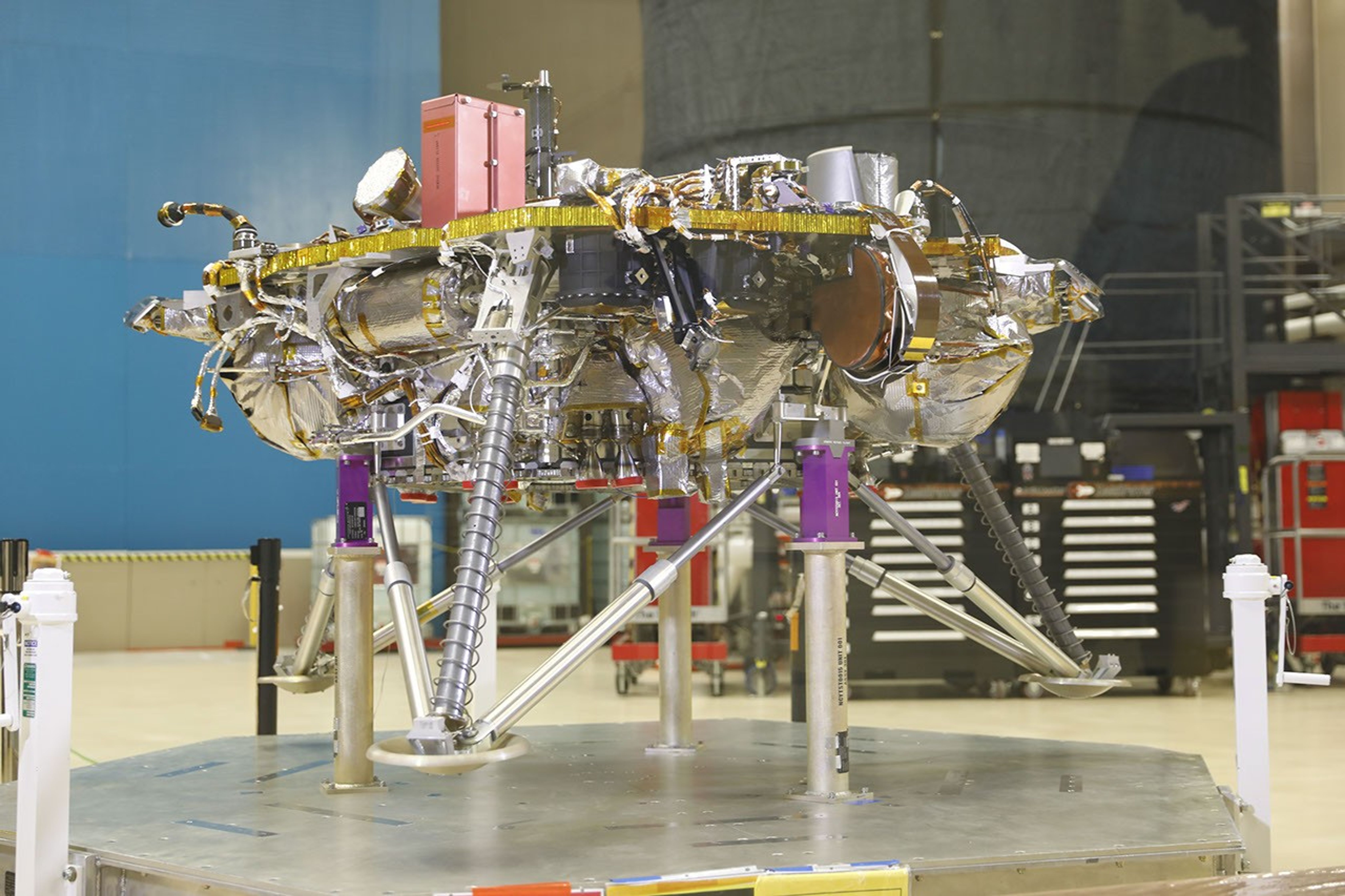 Once NASA's InSight Mars lander enters the Martian atmosphere and approaches the planet's surface, propulsive landing gear will slow the spacecraft down to about 5.5 mph (8.8 km/h) and safely set it down on the surface of the Red Planet.