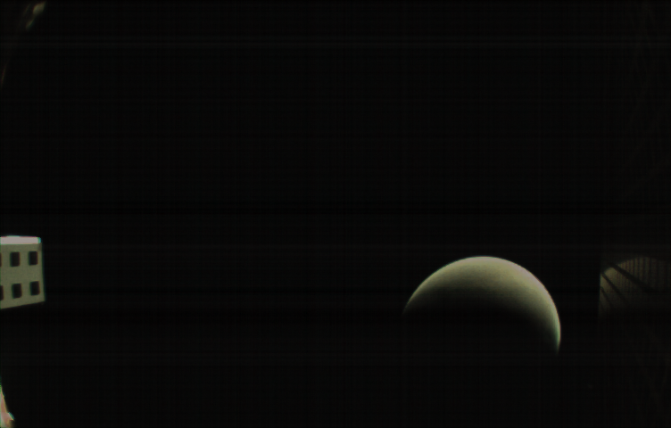 MarCO-B, one of the experimental Mars Cube One (MarCO) CubeSats, took this image of Mars from about 10,900 miles (17,500 kilometers) away just after NASA’s InSight spacecraft landed on Mars on Nov. 26, 2018.