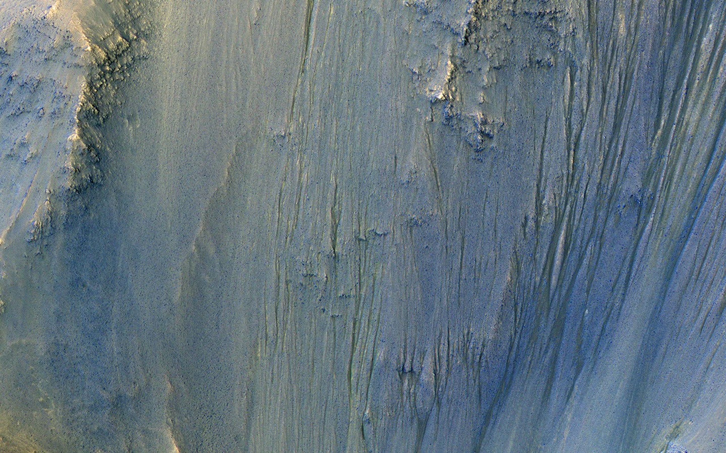 This image acquired on January 25, 2019 by NASAs Mars Reconnaissance Orbiter, shows Ius Chasma, a major section of the western portion of the giant Valles Marineris trough.