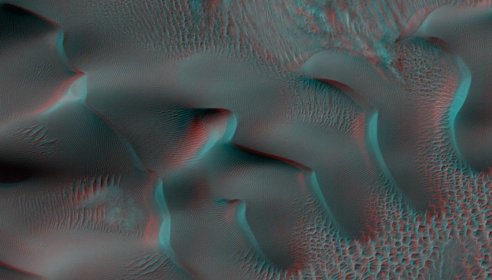 Sand dunes are among the most widespread wind-formed (aeolian) features present on Mars.