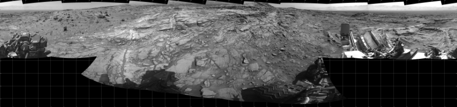 
			Sol 1093: Left Navigation Camera, Cylindrical Projection - NASA Science			