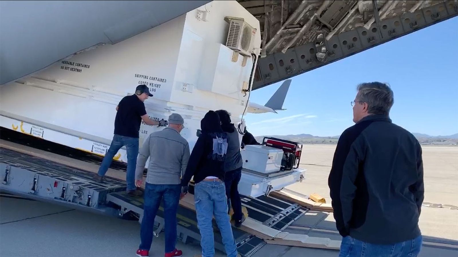 On Feb. 11, 2020, Mars 2020 Assembly, Test and Launch Operations Manager David Gruel watched as members of his team loaded NASA's next Mars rover onto an Air Force C-17 at March Air Reserve Base in Riverside, California.