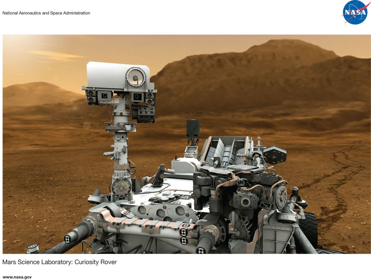 Curiosity's Post-Landing Lithograph