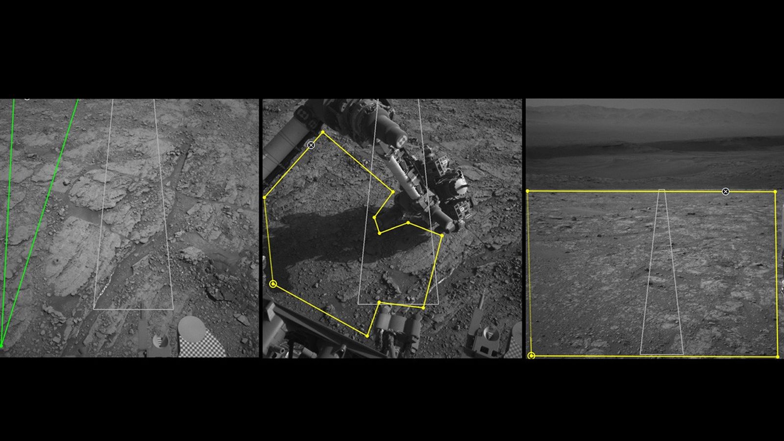 Three Mars images from the tool