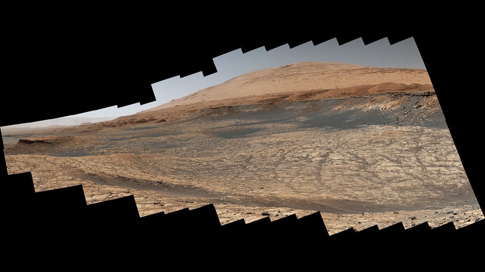 This view captured by NASA's Curiosity Mars rover shows the path it will take in the summer of 2020 as it drives toward the next region it will be investigating, the "sulfate-bearing unit."