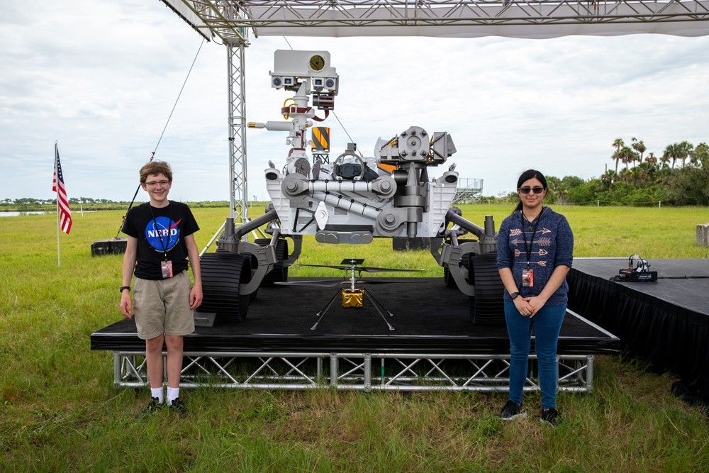 Alex Mather, at left, and Vaneeza Rupani at KSC