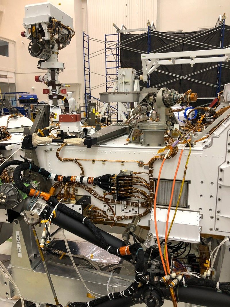 Port side of Perseverance rover