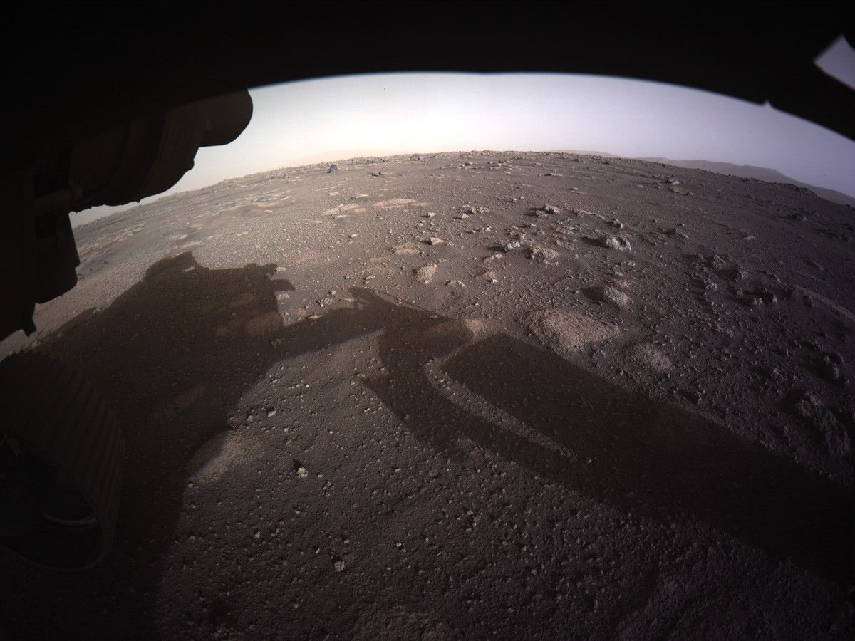 This is the first high-resolution, color image to be sent back by NASA's Perseverance