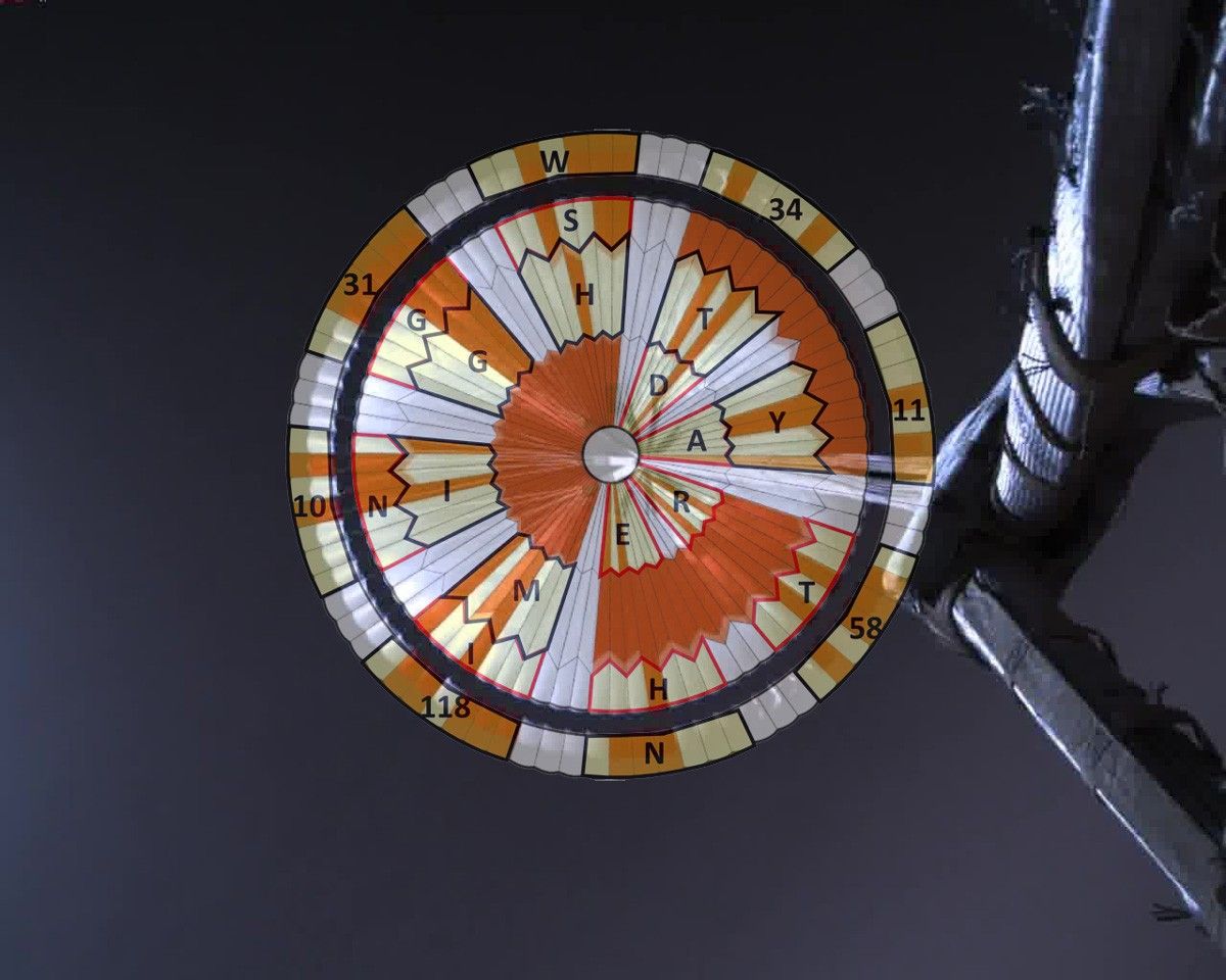 DARE MIGHTY THINGS was encoded in Perseverance's parachute