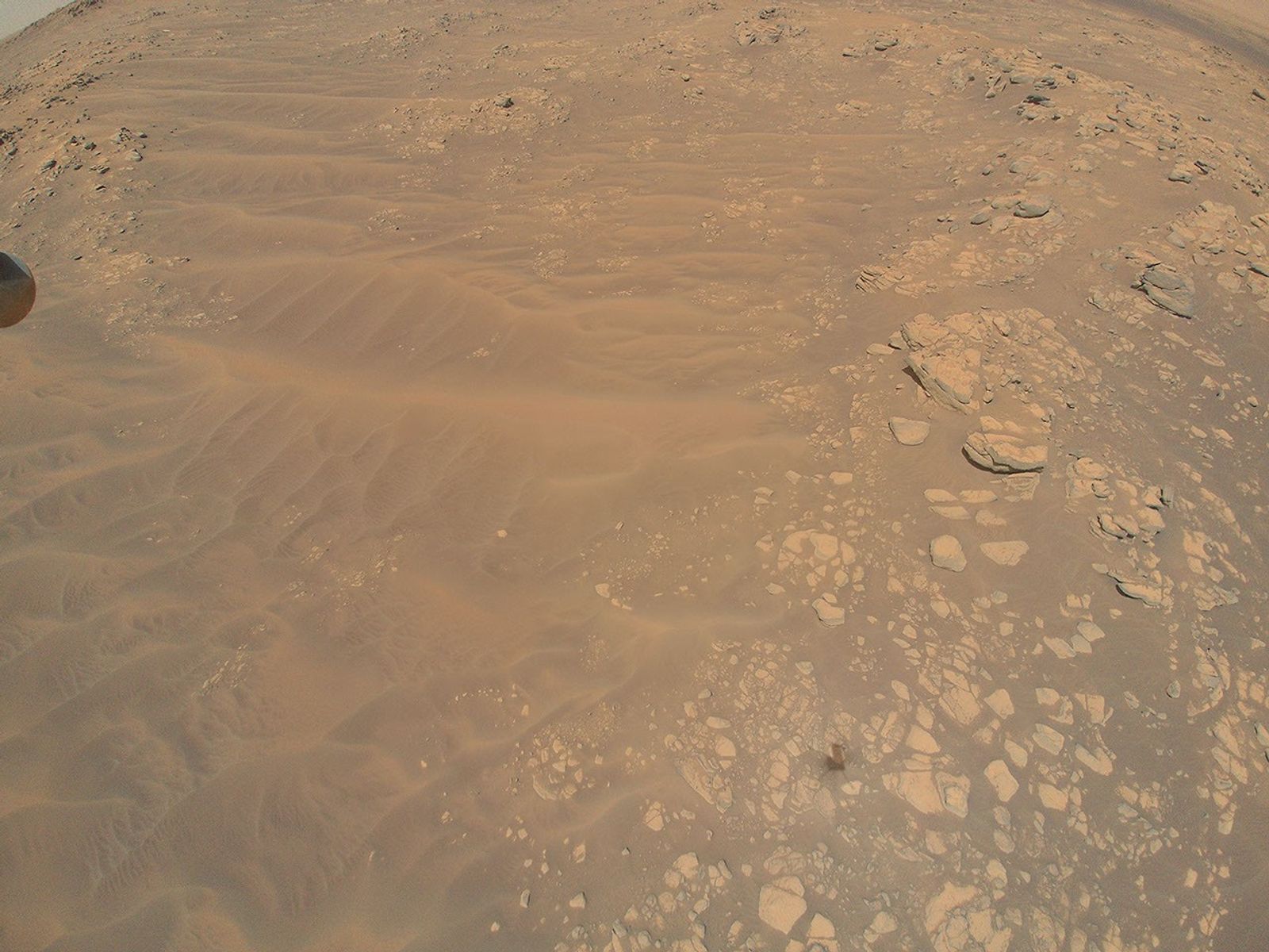 This image of the “South Séítah” region of Jezero Crater was captured by NASA’s Ingenuity Mars Helicopter during its 12th flight at Mars, on Aug. 16, 2021, and has proven useful to the Perseverance rover science team as it plans its science investigations.
