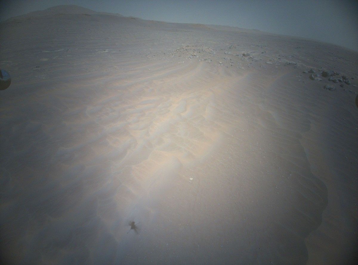 NASA’s Ingenuity Mars Helicopter acquired this image in the northwest portion of a region known as “Séítah” using its high-resolution color camera during its 20th flight on Feb. 25, 2022.