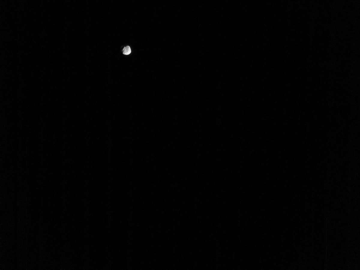 NASA’s Perseverance Mars rover used its Mastcam-Z camera to view Phobos, one of Mars two moons, on Jan. 12, 2022, the 319th Martian day, or sol, of the mission.