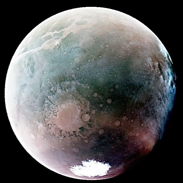 NASA’s MAVEN (Mars Atmosphere and Volatile EvolutioN) mission acquired stunning views of Mars in two ultraviolet images taken at different points along our neighboring planet’s orbit around the Sun.
