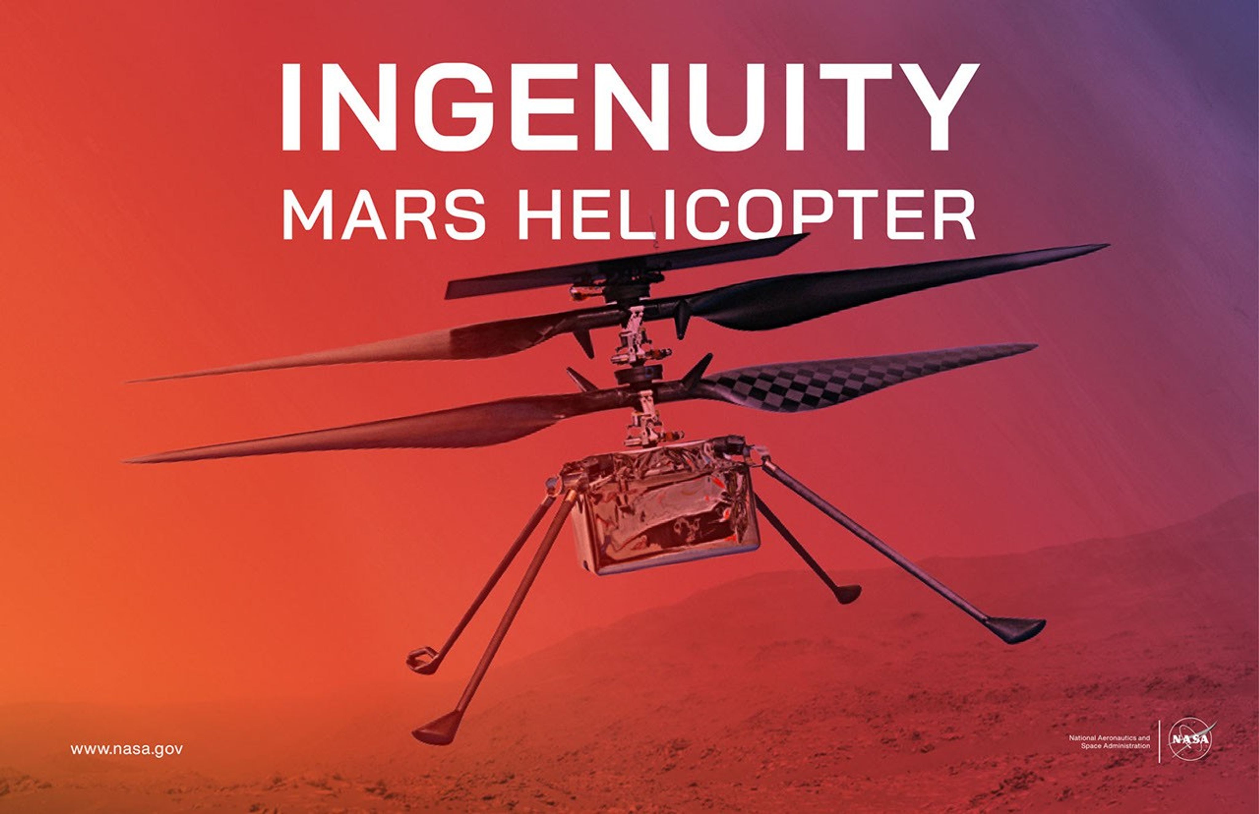 Ingenuity Mars Helicopter Poster