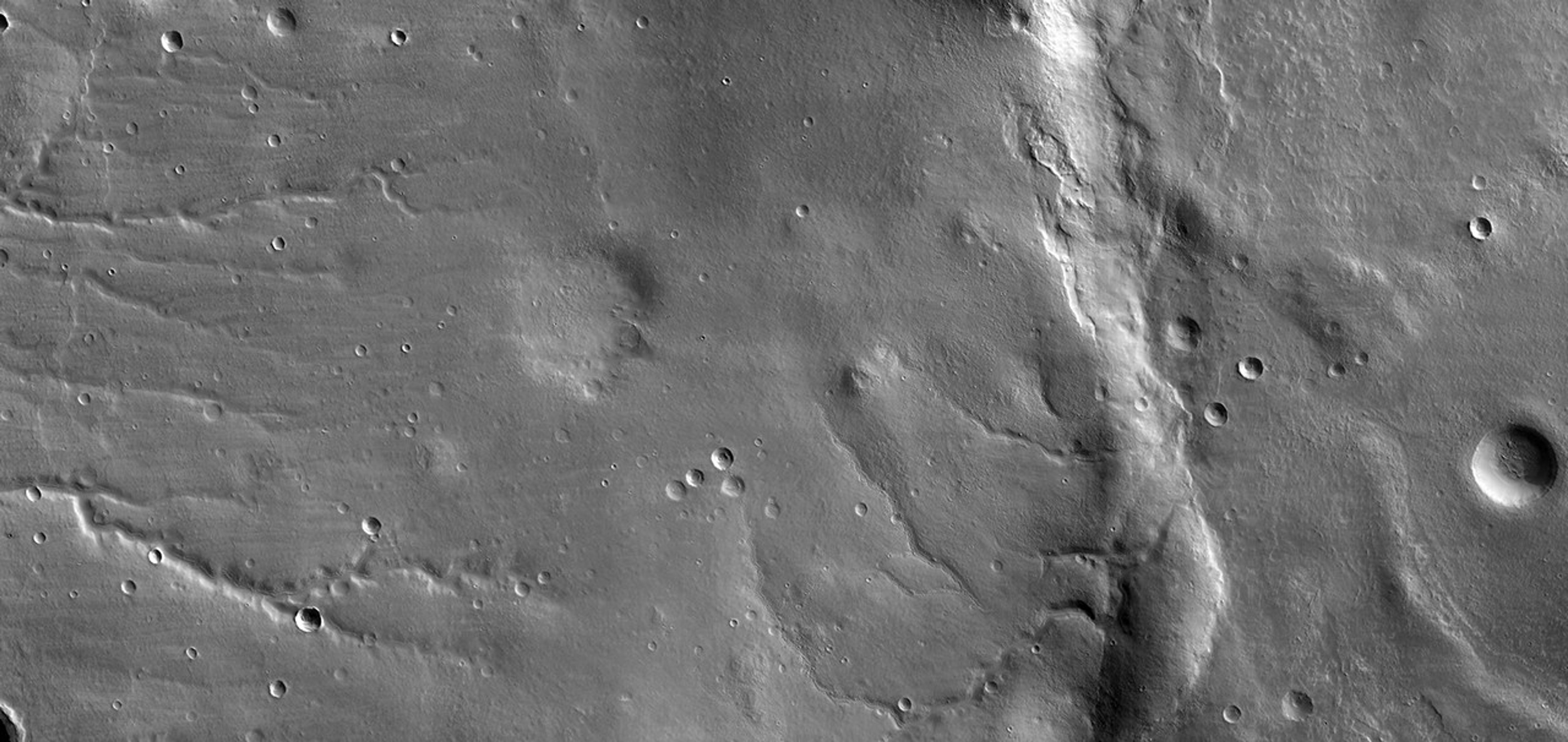 This view shows the ground covered in the first image of Mars taken by the High Resolution Imaging Science Experiment camera (HiRISE) on NASA's Mars Reconnaissance Orbiter