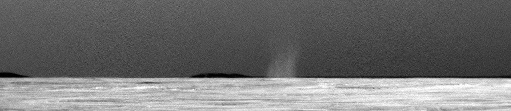 This is the first dust devil that NASA's Mars Exploration Rover Opportunity has observed in the rover's six-and-a-half years on Mars.