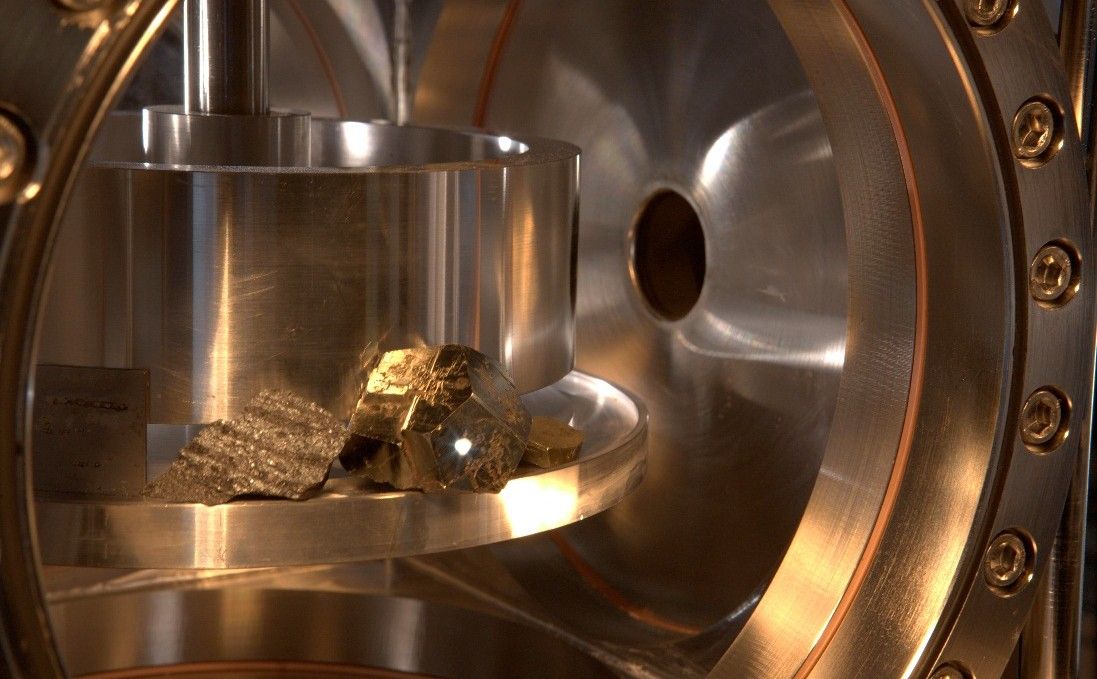 The ChemCam instrument for NASA's Mars Science Laboratory mission uses a pulsed laser beam to vaporize a pinhead-size target, producing a flash of light from the ionized material -- plasma -- that can be analyzed to identify chemical elements in the target.