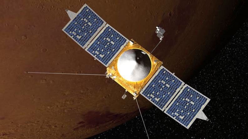 
			MAVEN Orbiting Mars - NASA Science			