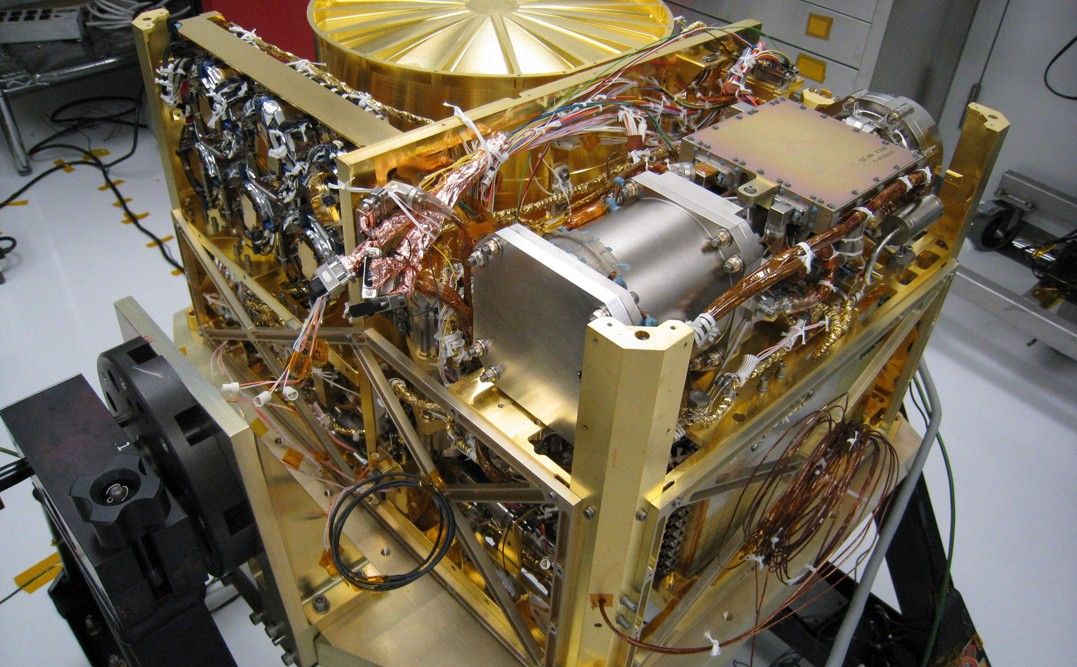 The Sample Analysis at Mars (SAM) instrument, at NASA's Goddard Space Flight Center, Greenbelt, Md., will analyze samples of material collected by the rover's arm.