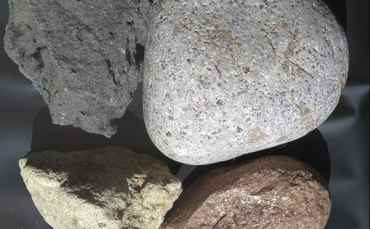 This view of terrestrial rocks was taken by a testing twin -- the "life test unit" -- of the Mars Hand Lens Imager (MAHLI) camera on NASA's Mars Science Laboratory.