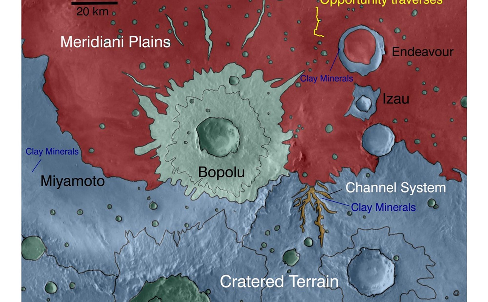 Geologic Setting of Opportunity Traverse and Meridiani Planum