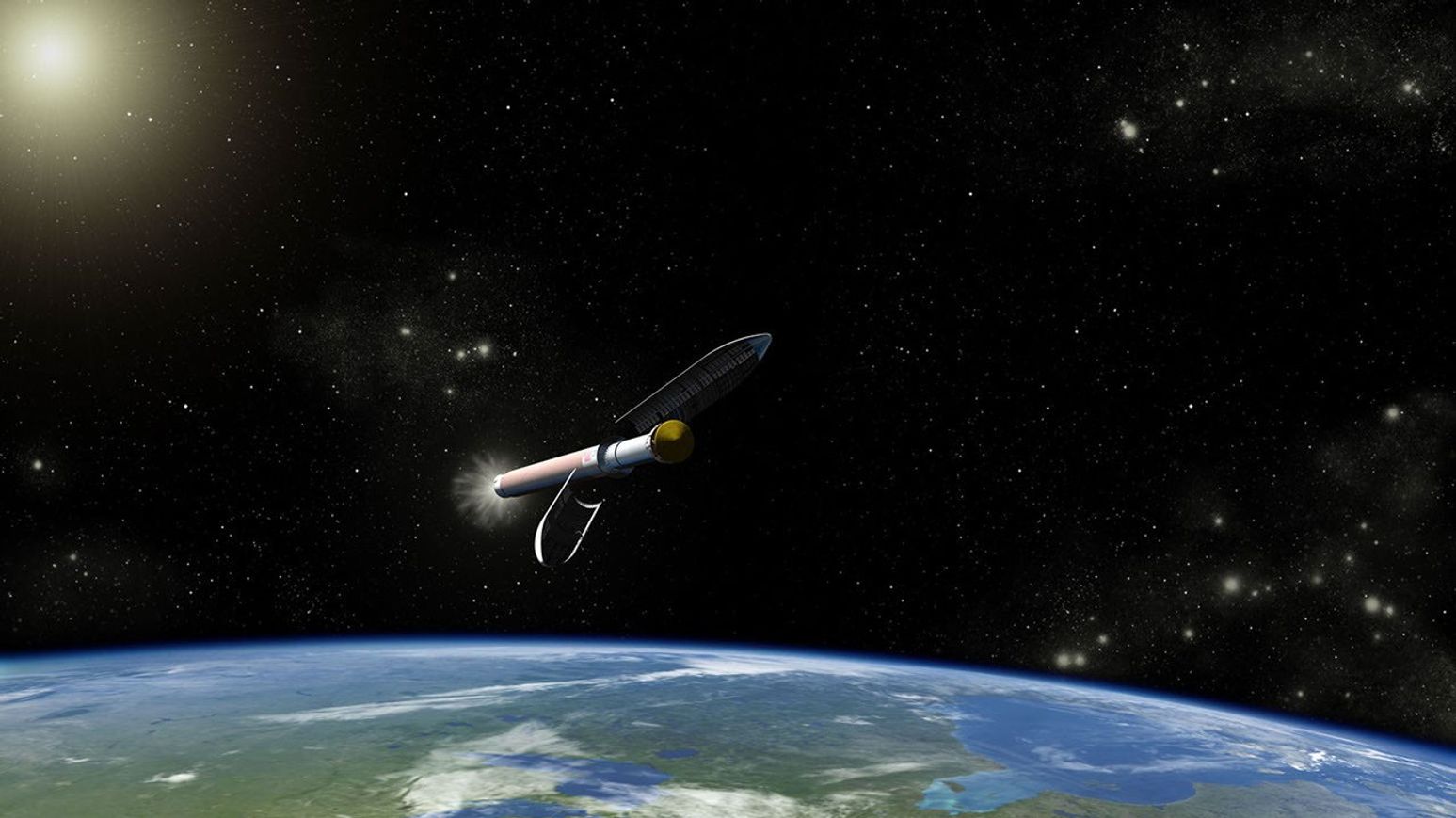 This is an artist concept of the Atlas V541 launch vehicle that will carry NASA's Curiosity rover on its way to Mars.