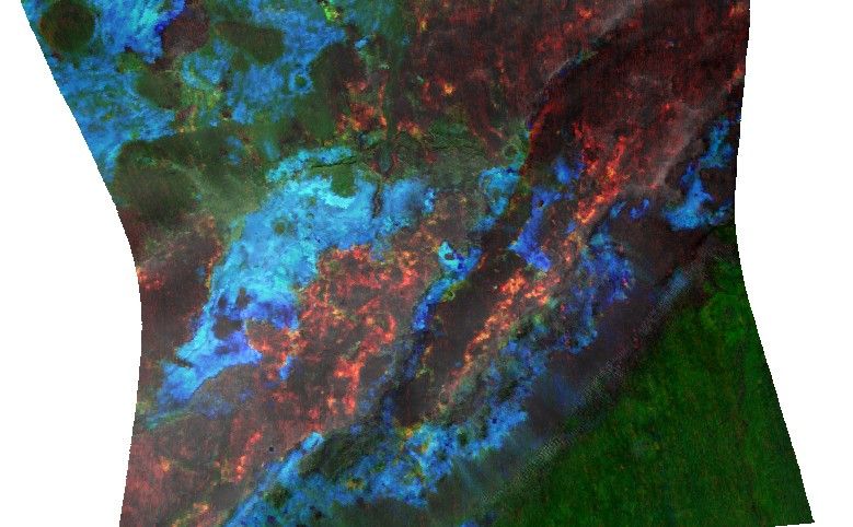 Impact cratering and erosion combine to reveal the composition of the Martian underground by exposing materials from the subsurface.