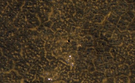 This image, taken Jan. 26, 2012, shows the back shell of NASA's Phoenix Mars Lander spacecraft after its second Martian arctic winter.