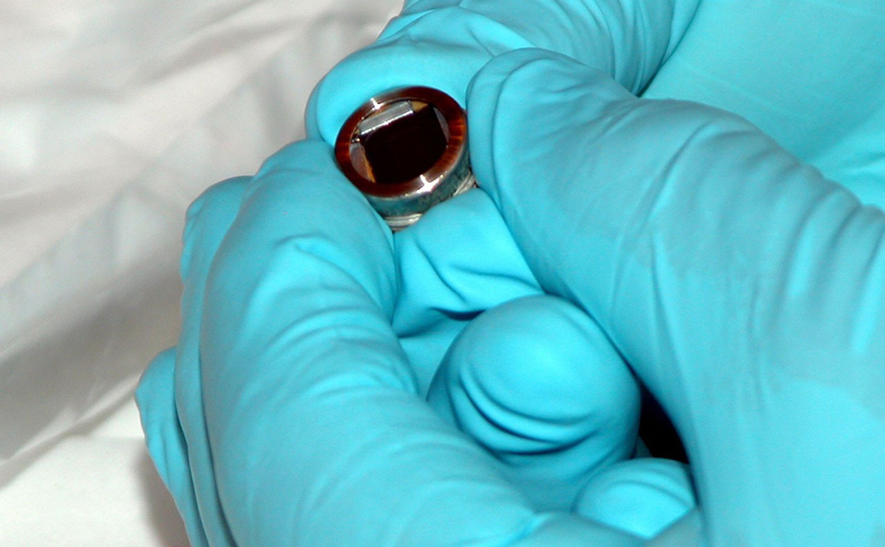 Close-up of microchip with 1.2 million names