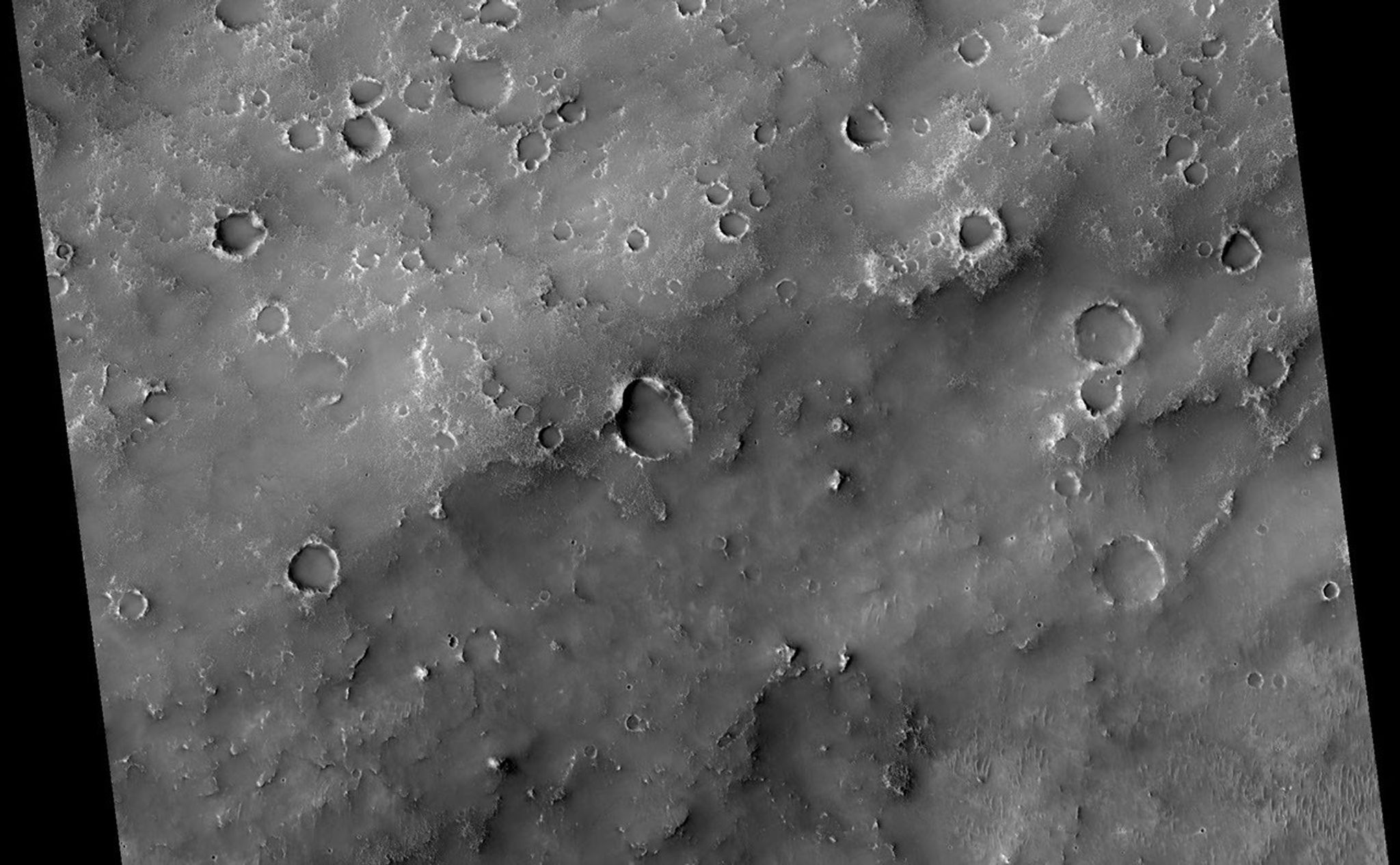 Drainage Near Crater in Terra Sabaea.