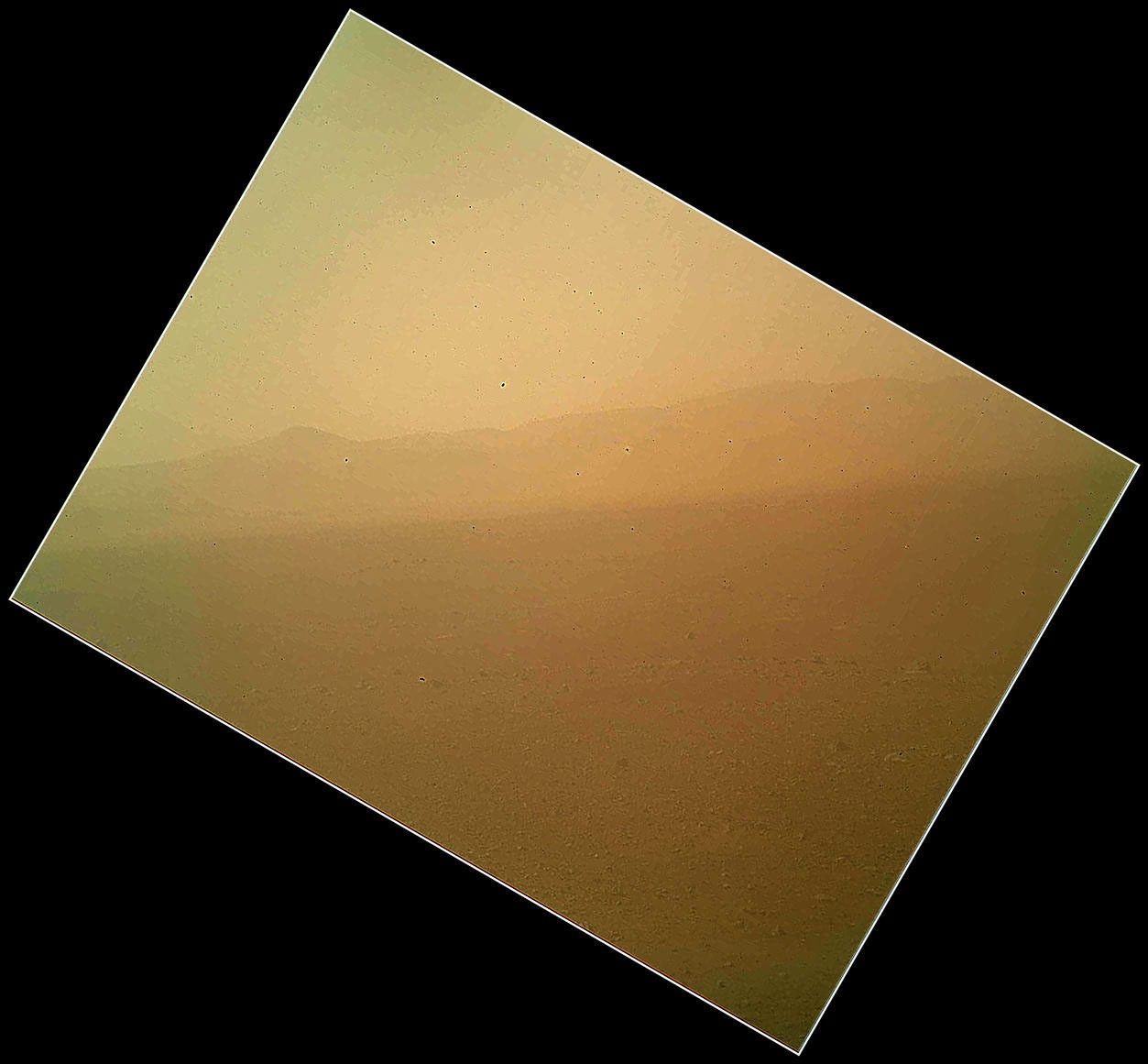 First Color Image of the Martian Landscape Returned from Curiosity