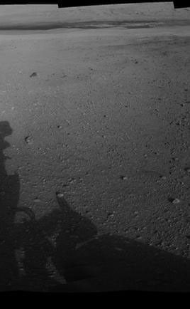 This 360-degree, full-resolution panorama from NASA's Curiosity rover shows the area all around the rover within Gale Crater on Mars.