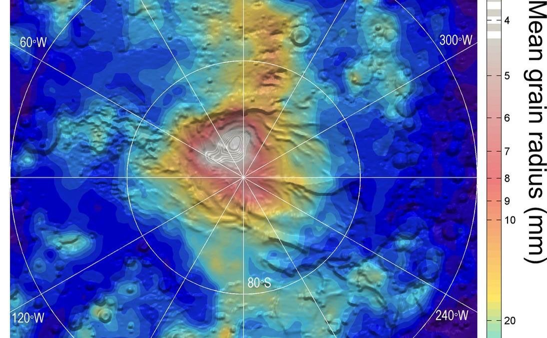 Observations by NASA's Mars Reconnaissance Orbiter have detected carbon-dioxide snow clouds on Mars and evidence of carbon-dioxide snow falling to the surface.