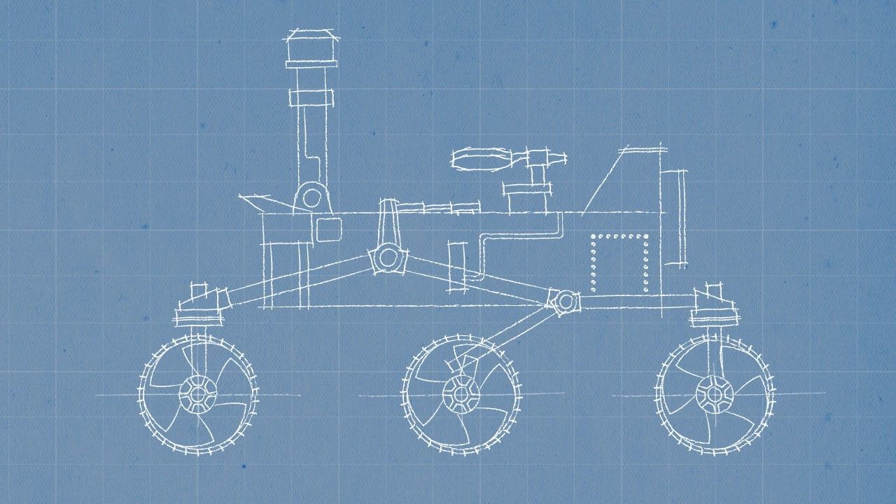 This artist's sketch is loosely based on the Curiosity rover in NASA's Mars Science Laboratory mission. Mission planners would potentially leverage aspects of this rover design for a Mars mission designed to launch in 2020.